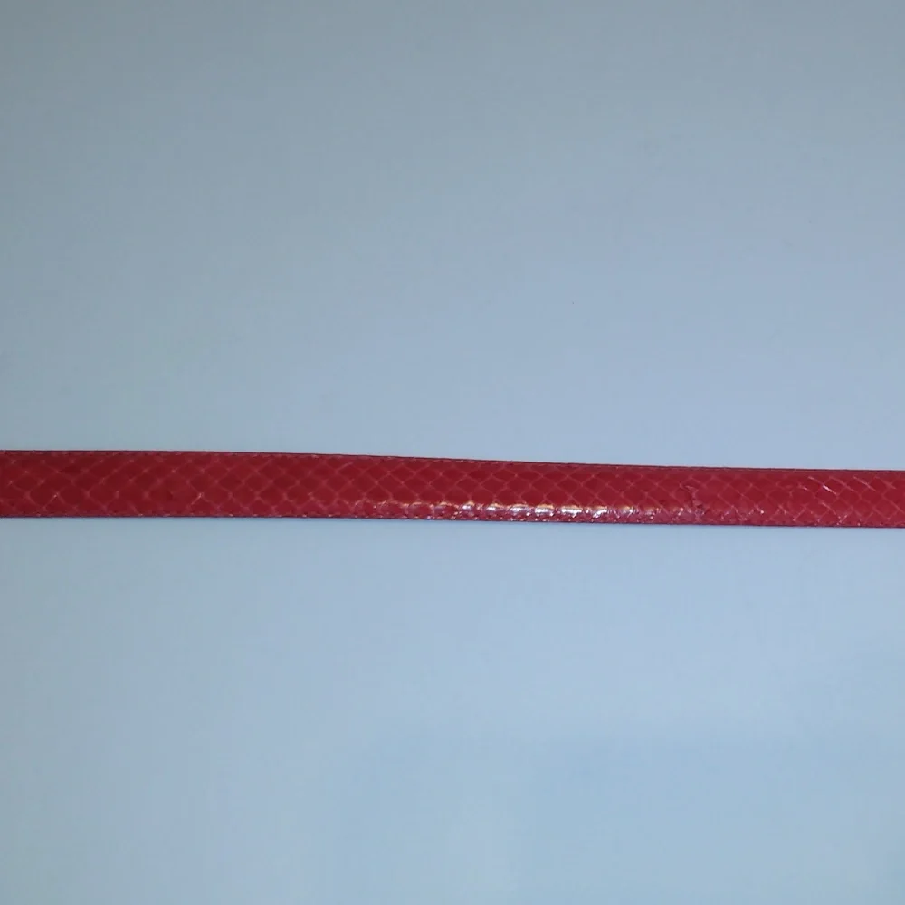 Honors genuine snake skin belt w/gold hardware L
